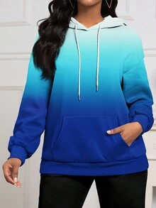 漸層抽繩連帽衫 - 彩色 - 查看 5