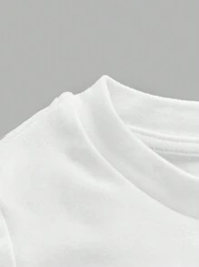 Baby Boys' Casual New Year's Eve 2024 Pattern Long Sleeve Round Neck Top Suitable For Autumn - White - View 5