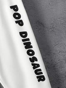 SHEIN 男童可愛恐龍印花春秋長袖套裝 - 白色 - 查看 6