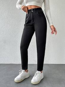 SHEIN PETITE 女性錐形牛仔褲