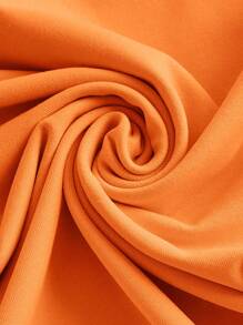 SHEIN EZwear Summer Outfits Knitted Tank Bodycon Dress,Tea Party Dress - Orange - View 3