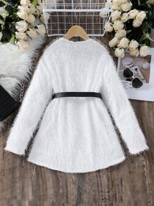 Cô gái Thanh lịch Tua áo Đối với - trắng - Xem 2