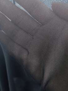 SHEIN Unity 女款字母印花網眼連身裙 - 黑色 - 查看 6