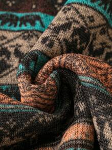 EMERY ROSE Plus Geo Print Tee Dress - Multicolor - View 3