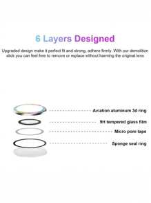 ROMWE Apple's camera cover glitter lens protector - Multicolor - View 4