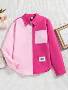 Tween 女孩字母拼貼字母印花休閒襯衫 - 彩色 - 查看 3