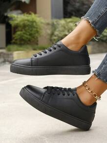 Women's Casual Sports Shoes Soft Bottom & Surface White Sneakers Autumn New Lightweight Flat Comfortable Round Toe Shoes