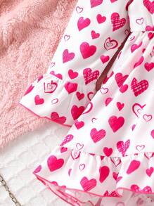 SHEIN Girls' (little) Heart Pattern 2-piece Set - Multicolor - View 7