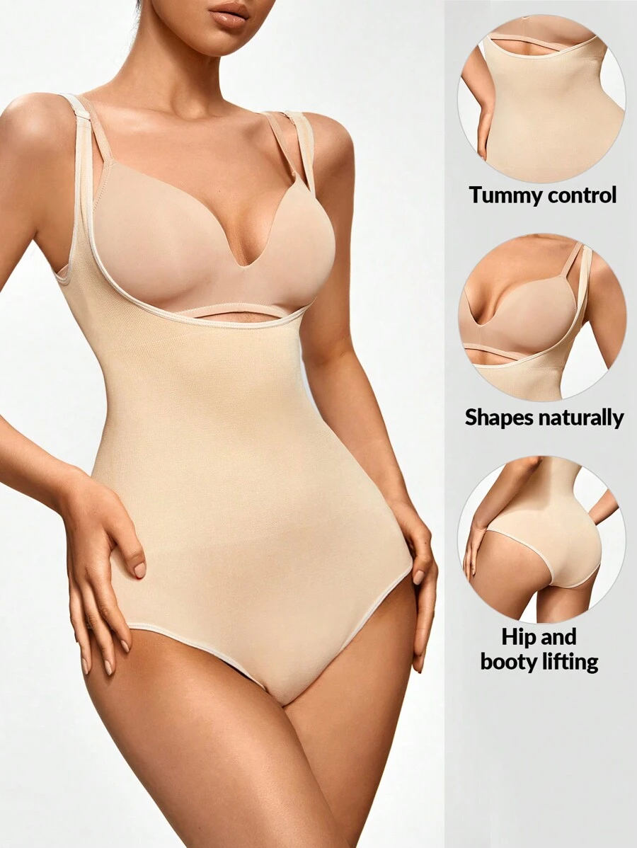SHAPORA Chất rắn Bodysuit định hình