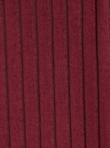 Manfinity BRENVOR Men's Round Neck Short Sleeve Knitted T-Shirt, Summer - Burgundy - View 5