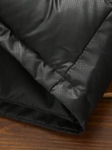 Manfinity Homme Men's Hooded Padded Vest Bubble Plain Casual For Boyfriend Gift, Puffer Men, Black Fall Winter - Black - View 4