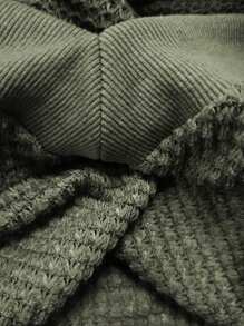 Flirla Plus Size Solid Color V-Neck Off-Shoulder T-Shirt