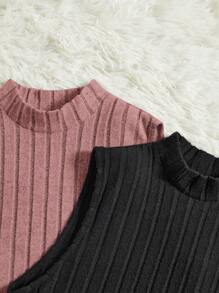 SHEIN Clasi 女款純色背心上衣 - 粉色 - 查看 5