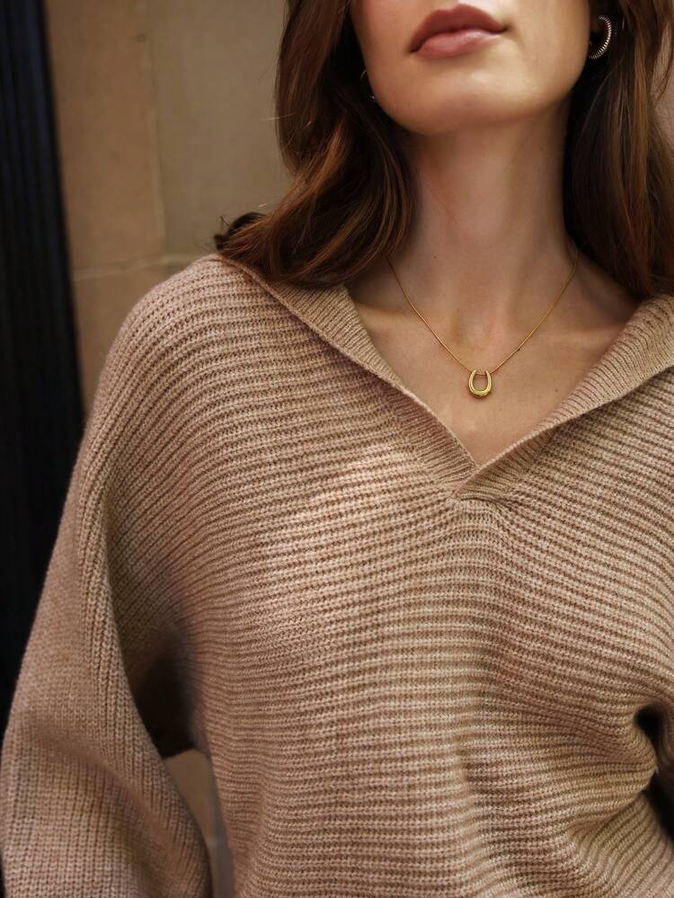 Solid Batwing Sleeve Sweater Winter Casual