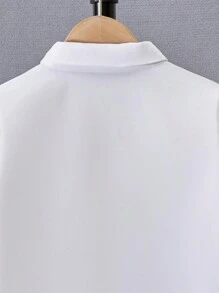 SHEIN 青少年男童休闲优雅都市学院风拼接格子衬衫 - 彩色 - 查看 4