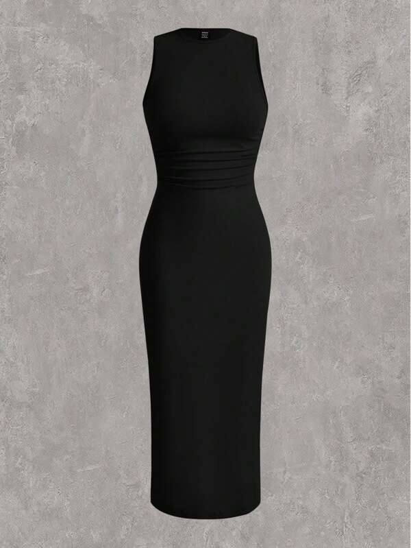 SHEIN EZwear Rochie tricotată cu dimensiuni plus mari, plină de corp