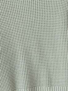 SHEIN 幼兒女孩圓領長袖毛衣 - 薄荷綠 - 查看 6