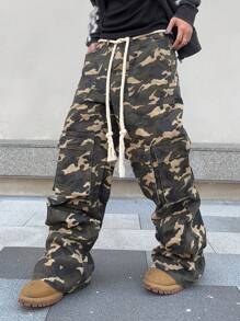 Manfinity EMRG Lỏng lẻo phù hợp Nam Ngụy trang In Quần jean - Nhiều màu - Xem 6