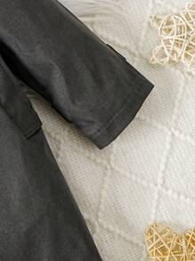 Baby Boys' Windbreaker With Button Up Raglan Sleeve And Stand Collar