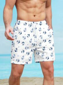Manfinity Swimmode Męski Spodenki plażowe Z Wzór kotwicy