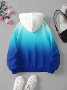 漸層抽繩連帽衫 - 彩色 - 查看 2