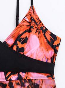 Swim Lushoire 女性蝴蝶印花背心泳衣套裝 - 彩色 - 查看 5