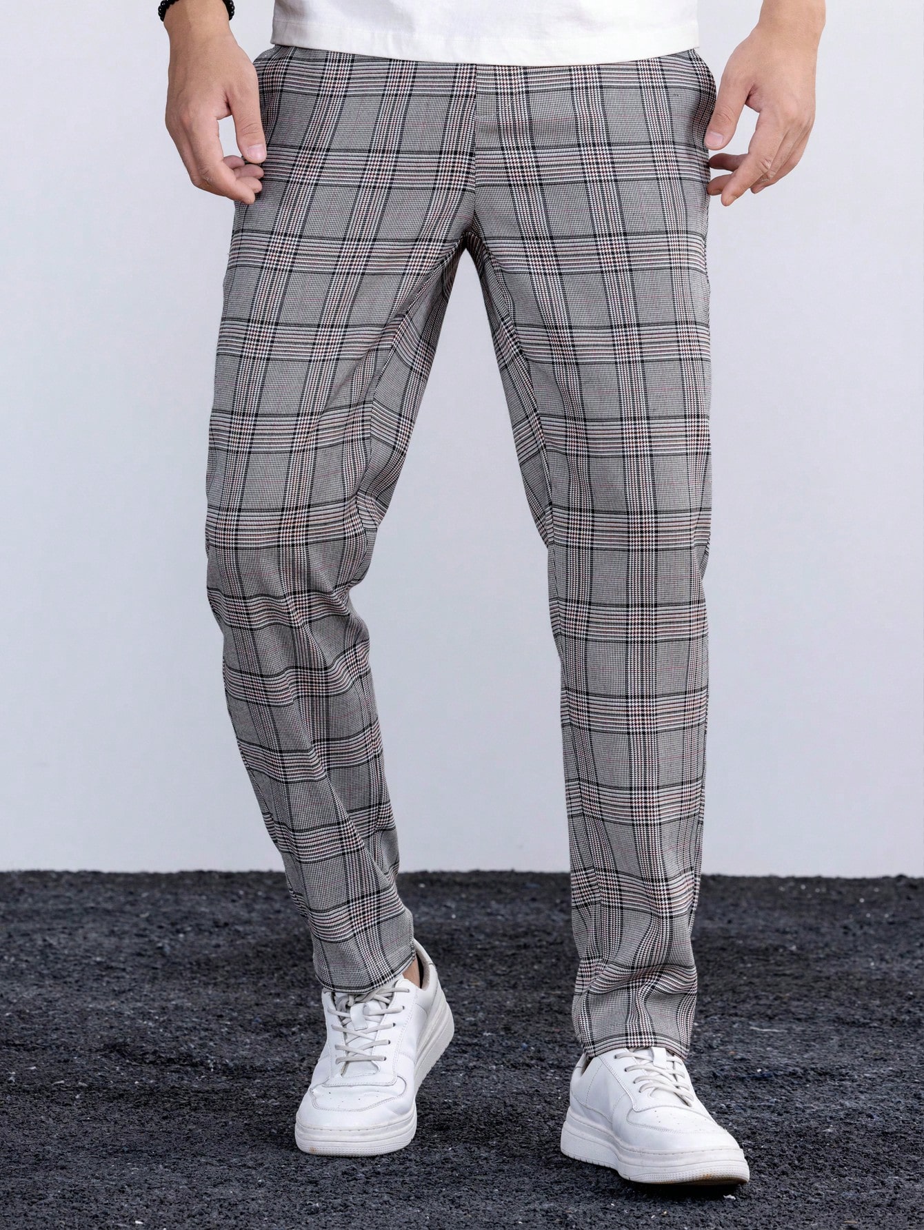 Manfinity Mode Men's Plaid Dress Pants With Slanted Pockets SHEIN USA