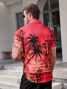 Manfinity RSRT Men's Tropical Print Short Sleeve Shirt - Multicolor - View 2