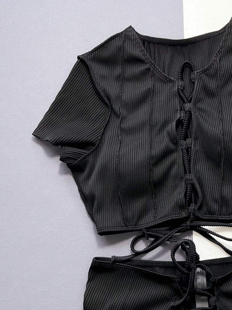 Cross Strap Two-Piece Bikini Set Summer Beach
