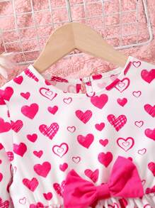 SHEIN Girls' (little) Heart Pattern 2-piece Set - Multicolor - View 6