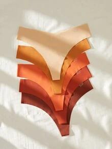 5入組女士無縫t字褲 - 彩色 - 查看 3