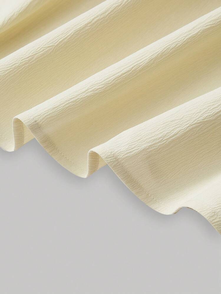 Women's Solid Color 3d Flower Design Ruffle Hem Spaghetti Strap Dress