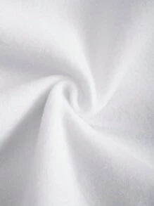 SHEIN EZwear 女款卡通印花連帽衫和褲子套裝,帶束口閉合 - 白色 - 查看 3