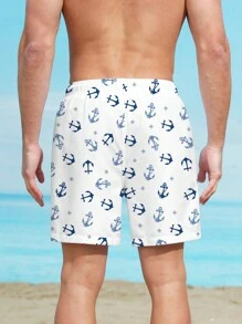 Manfinity Swimmode Męski Spodenki plażowe Z Wzór kotwicy