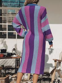 SHEIN LUNE Ngoại cỡ Thả vai Khối màu Áo len dệt kim Đầm Không có thắt lưng - Nhiều màu - Xem 2