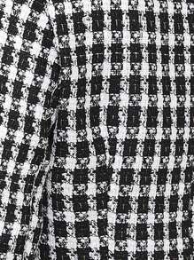 Chiquease Women Houndstooth Asymmetrical Hem Blazer