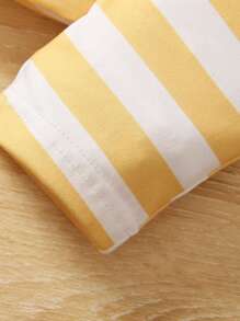 2入組嬰兒男童可愛太陽貼短袖t恤和條紋褲子,秋冬生活日常裝扮 - 彩色 - 查看 5