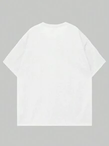 ROMWE MEN Street Life Camiseta Con Estampado De Labios Para Hombre - Blanco - Ver 2