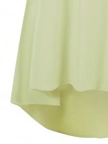 SHEIN LUNE Plus Size Women's Circle Link Spaghetti Strap Dress - Green - View 4