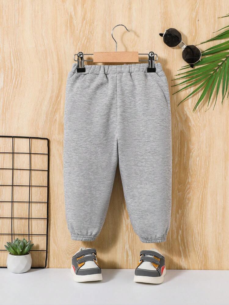 Baby Boys' Letter Print Drawstring Waist Long Pants