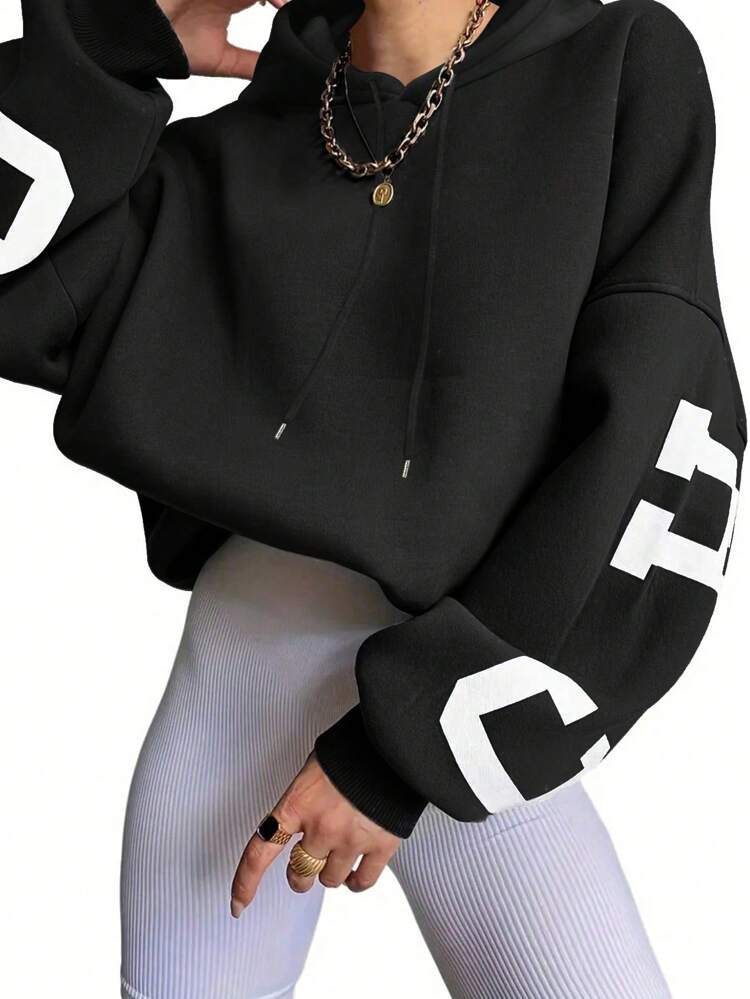 Women's Casual Drop Shoulder Letter Print Long Sleeve Sweatshirt,Long Sleeve Tops Graduation,Back To School,Graduation,Teacher For Women,Back To School Pullover Fall Sweatshirt