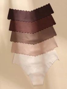 Women's Seamless Triangle Panties, Pack Of 5 - Multicolor - View 2