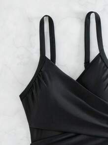Swim Lushoire Jednolity kolor Na Krzyż Jednoczęściowy strój kąpielowy Karnawał