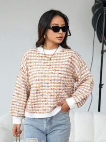 Aveloria Pull À Épaules Basses À Col Rond - Multicolore - Voir 5