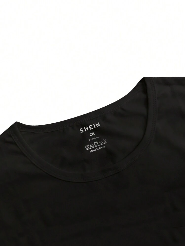 Men's Plus Size Printed Short Sleeve T-shirt