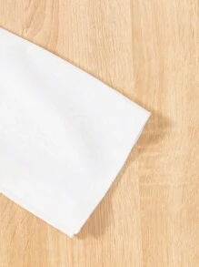 SHEIN 適用於青少年女孩的露肩上衣和喇叭褲套裝 - 白色 - 查看 6