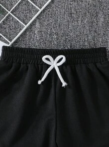 SHEIN 女童休閒3件套裝腰帶蝴蝶結短褲 - 彩色 - 查看 4