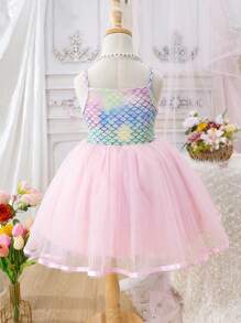 SHEIN Glamorique Kids 年輕女孩美人魚裝公主服裝 - 彩色 - 查看 2