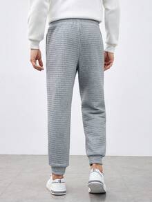 GENTILAND 男士針織休閒運動長褲,側口袋設計 - 灰色 - 查看 2