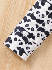 Young Boy Snug Fit Pajama Set Featuring Bear Elements - Multicolor - View 6